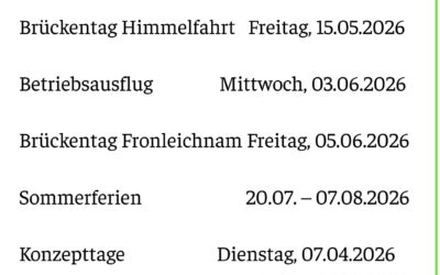 Kita-Schließungstage 2026
